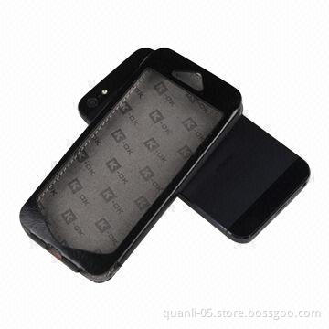 PU or Genuine Leather Cases for iPhone 5 Fitted Case, Standing Function